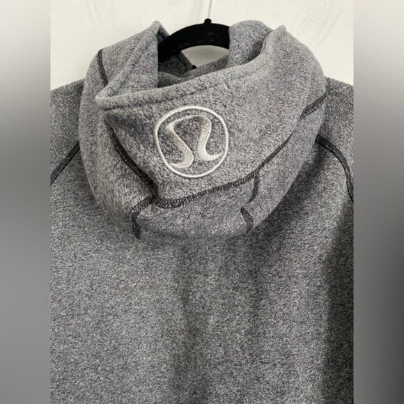 LululemonClassicScubaFullZipHoodieHeatheredGrayBlackUS12 - Picture 5 of 6